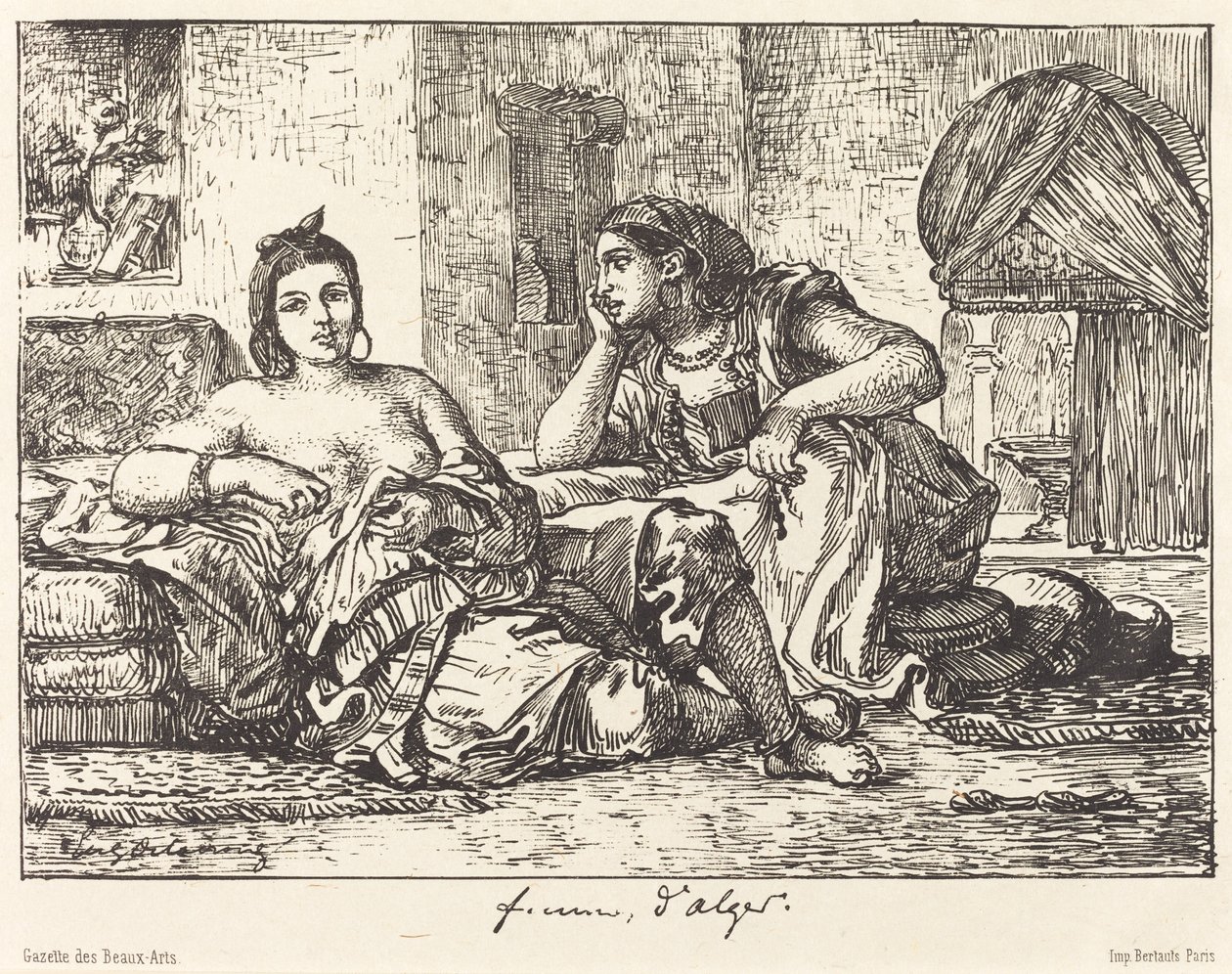 Algerin naiset tekijältä Eugène Delacroix