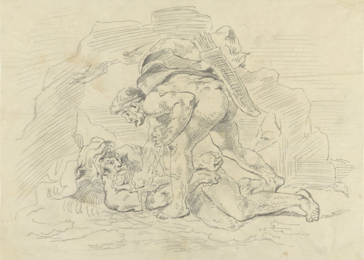 Hercules valloittaa Nereuksen tekijältä Eugène Delacroix