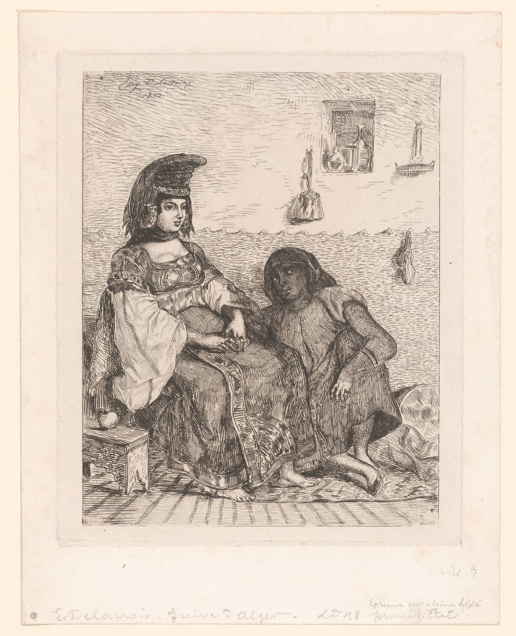 Juutalainen nainen Algerista tekijältä Eugène Delacroix