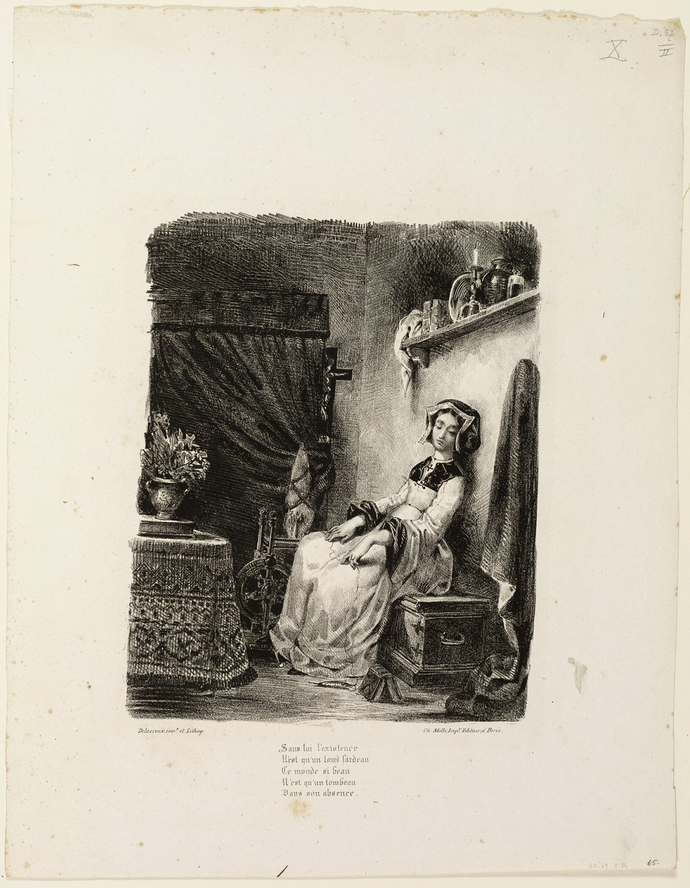 Marguerite pyörivässä pyörässä tekijältä Eugène Delacroix