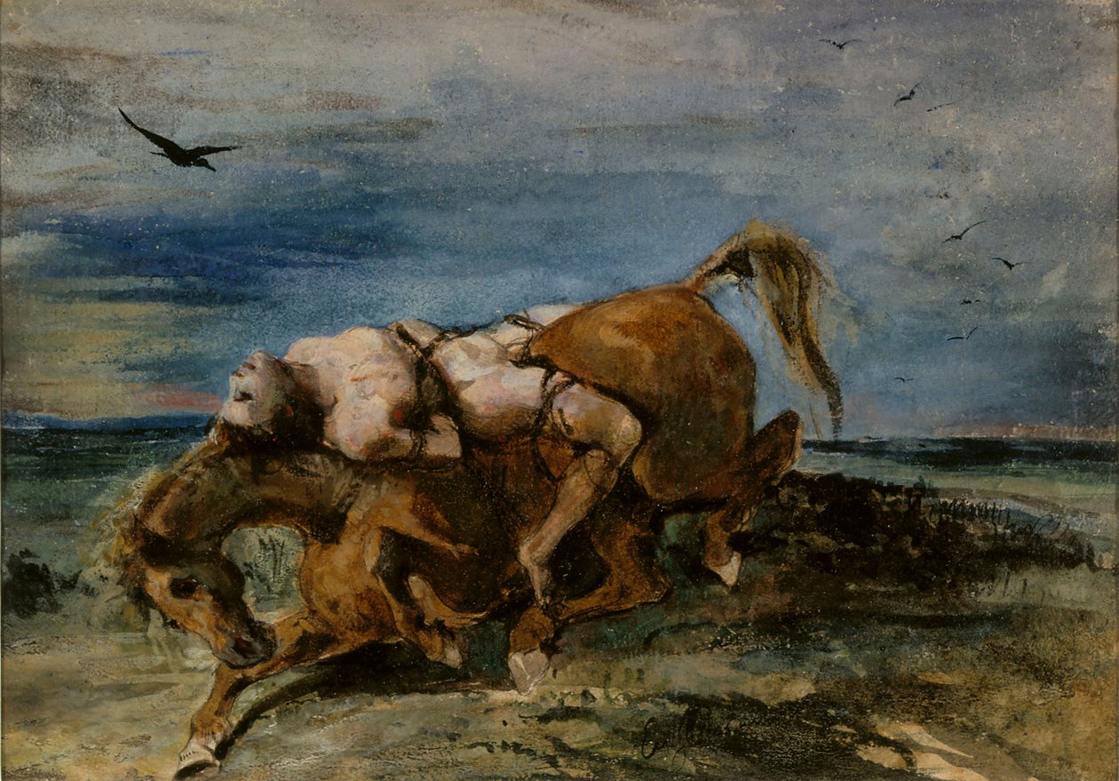 Mazeppa kuolevalla hevosella, 1824. tekijältä Eugène Delacroix