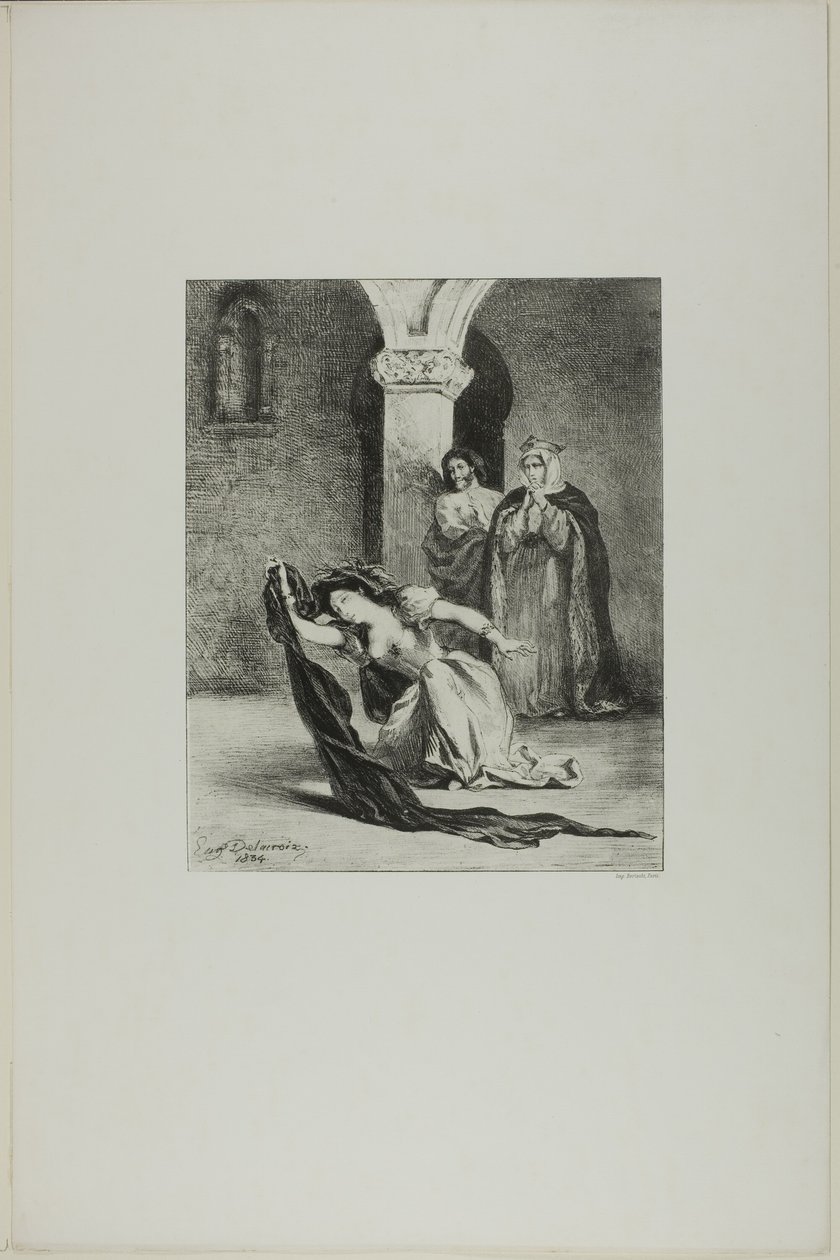 Ofelian laulu tekijältä Eugène Delacroix