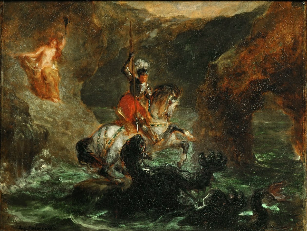 Perseus vapauttaa Andromedan, 1847. tekijältä Eugène Delacroix