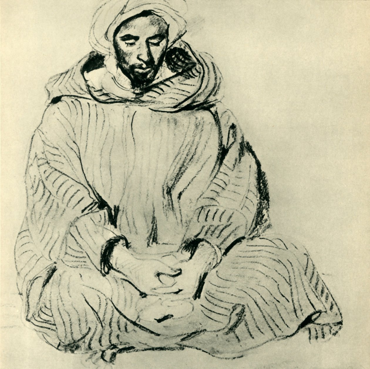 Rukoileva arabi, 1832, 1943. tekijältä Ferdinand Victor Eugene Delacroix