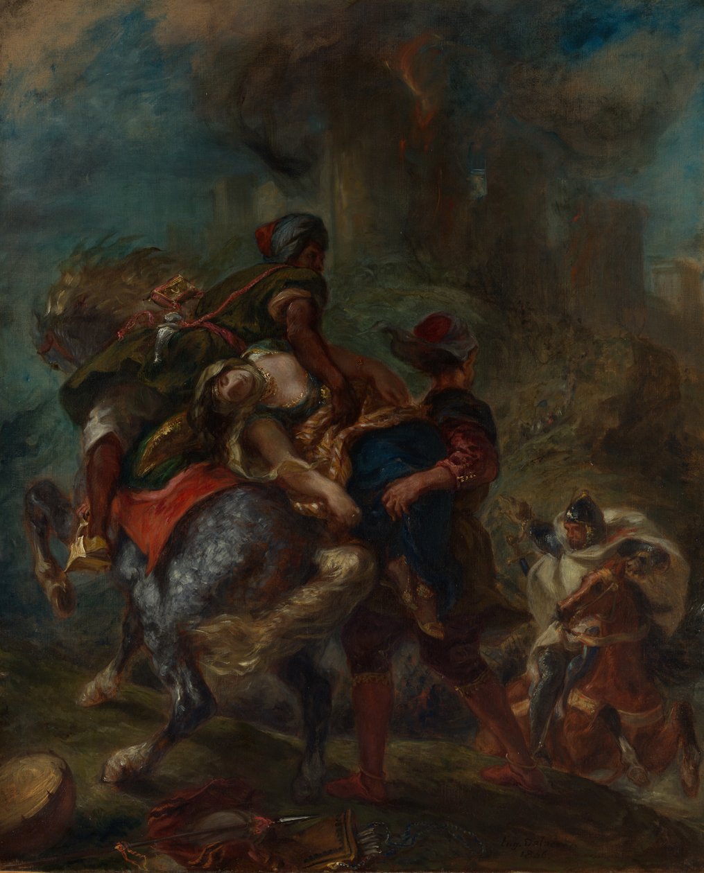 Rebeccan sieppaus, 1846. tekijältä Ferdinand Victor Eugene Delacroix