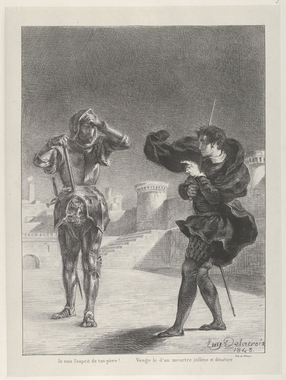 Ghost on the Terrace, 1843, 1843. tekijältä Eugène Delacroix
