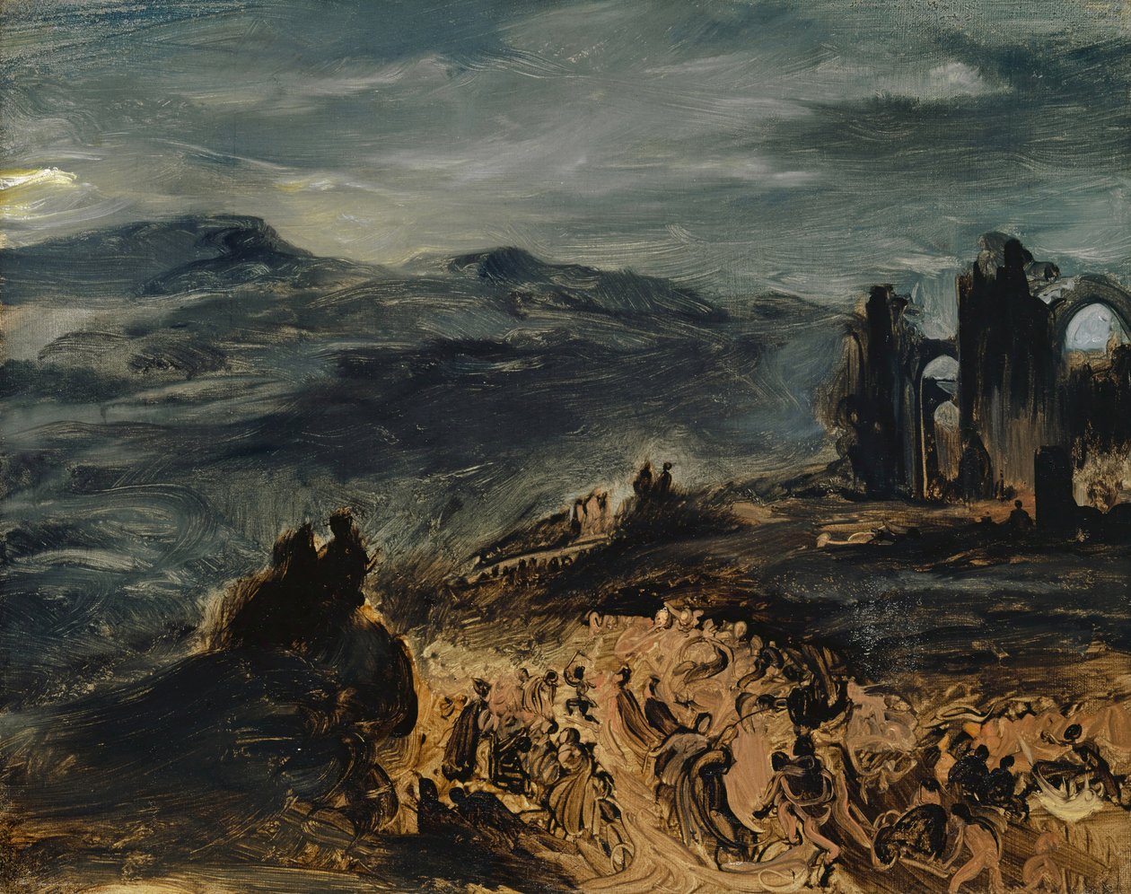 Noitien sapatti, n. 1832. tekijältä Eugène Delacroix