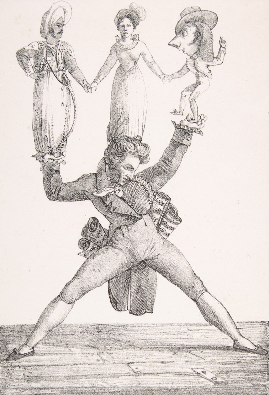 Italialainen teatteri, 1821, 1821. tekijältä Eugène Delacroix