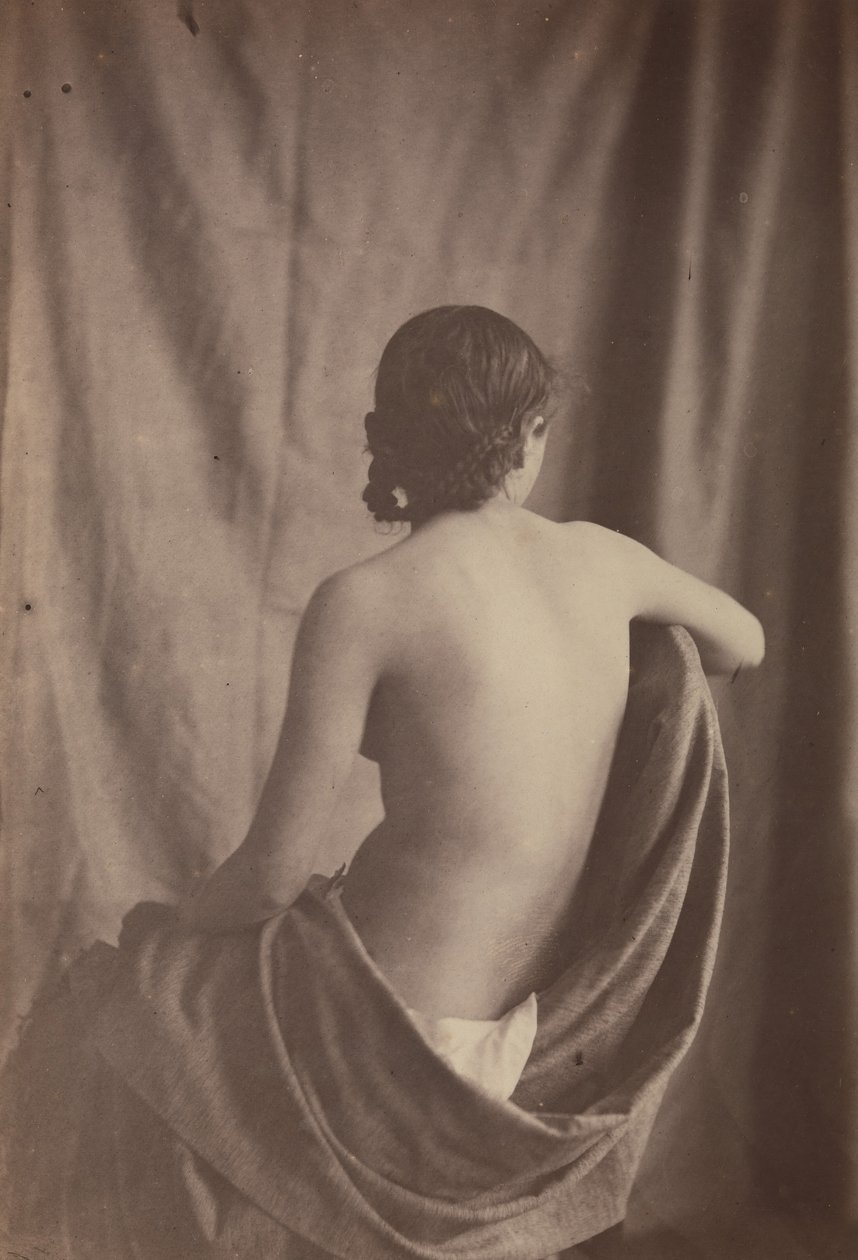 [Istuva nainen alaston], 1853-54. tekijältä Eugène Durieu