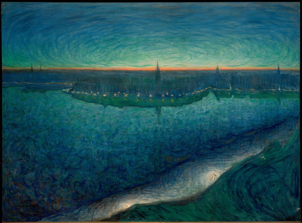 Morgengrauen über dem Riddarfjärd tekijältä Eugène Jansson