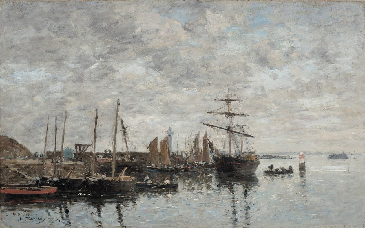 Portrieux, satama tekijältä Eugene Louis Boudin
