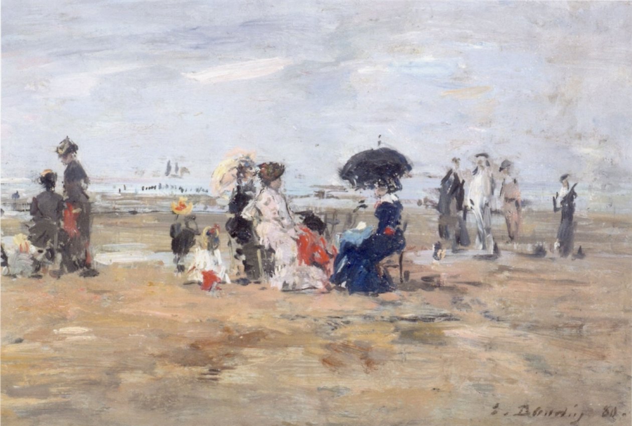 Trouville, Rantakohtaus tekijältä Eugene Louis Boudin