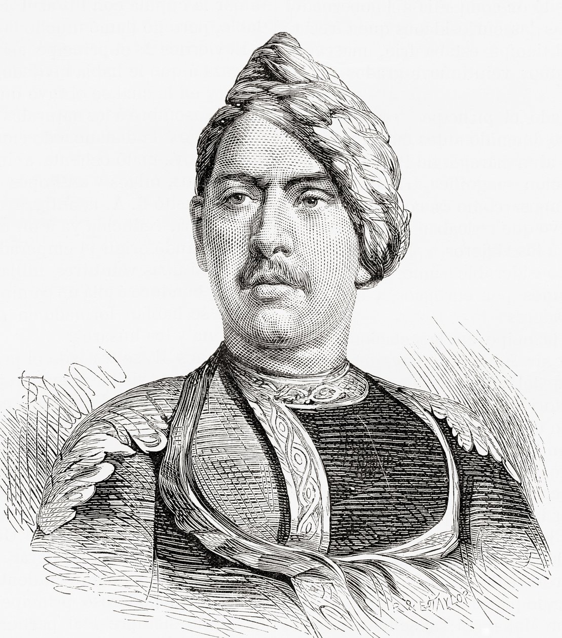 Jaswant Singh, Bharatpurin Maharaja "From El Mundo en la Mano", julkaistu 1878 tekijältä European School