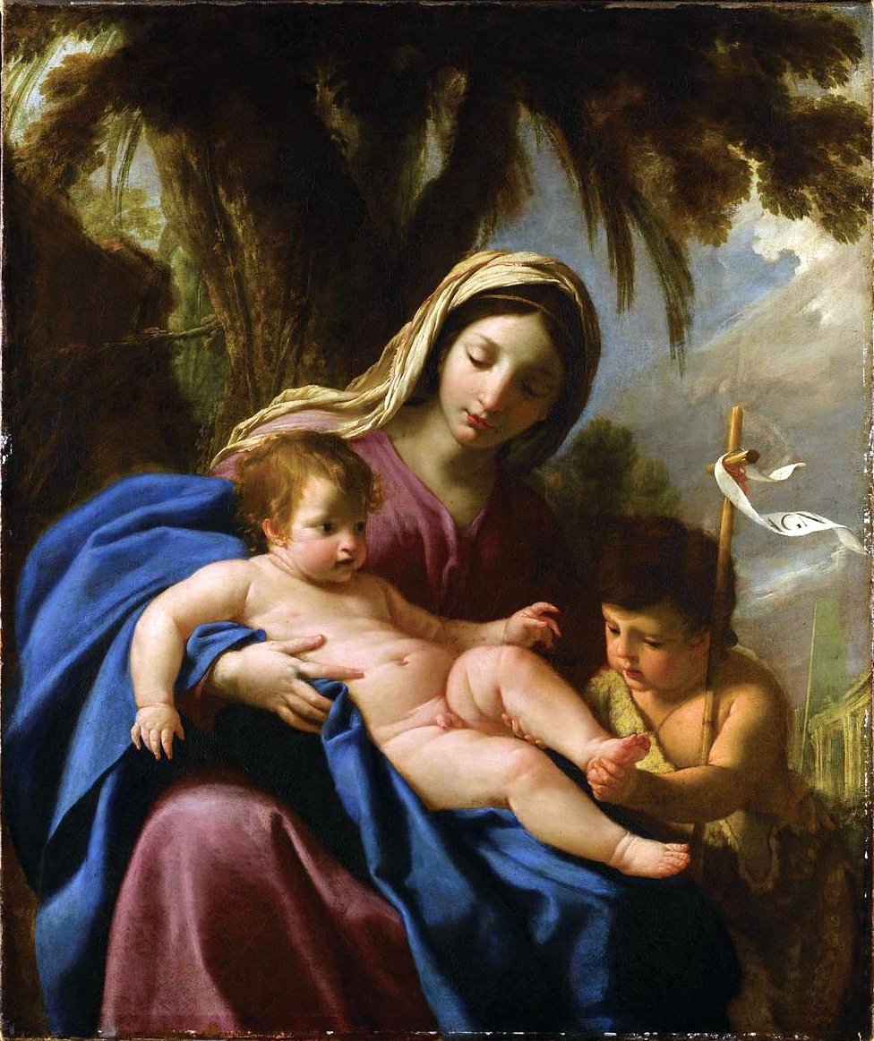 Neitsyt ja lapsi yhdessä Johannes Kastajan kanssa tekijältä Eustache Le Sueur