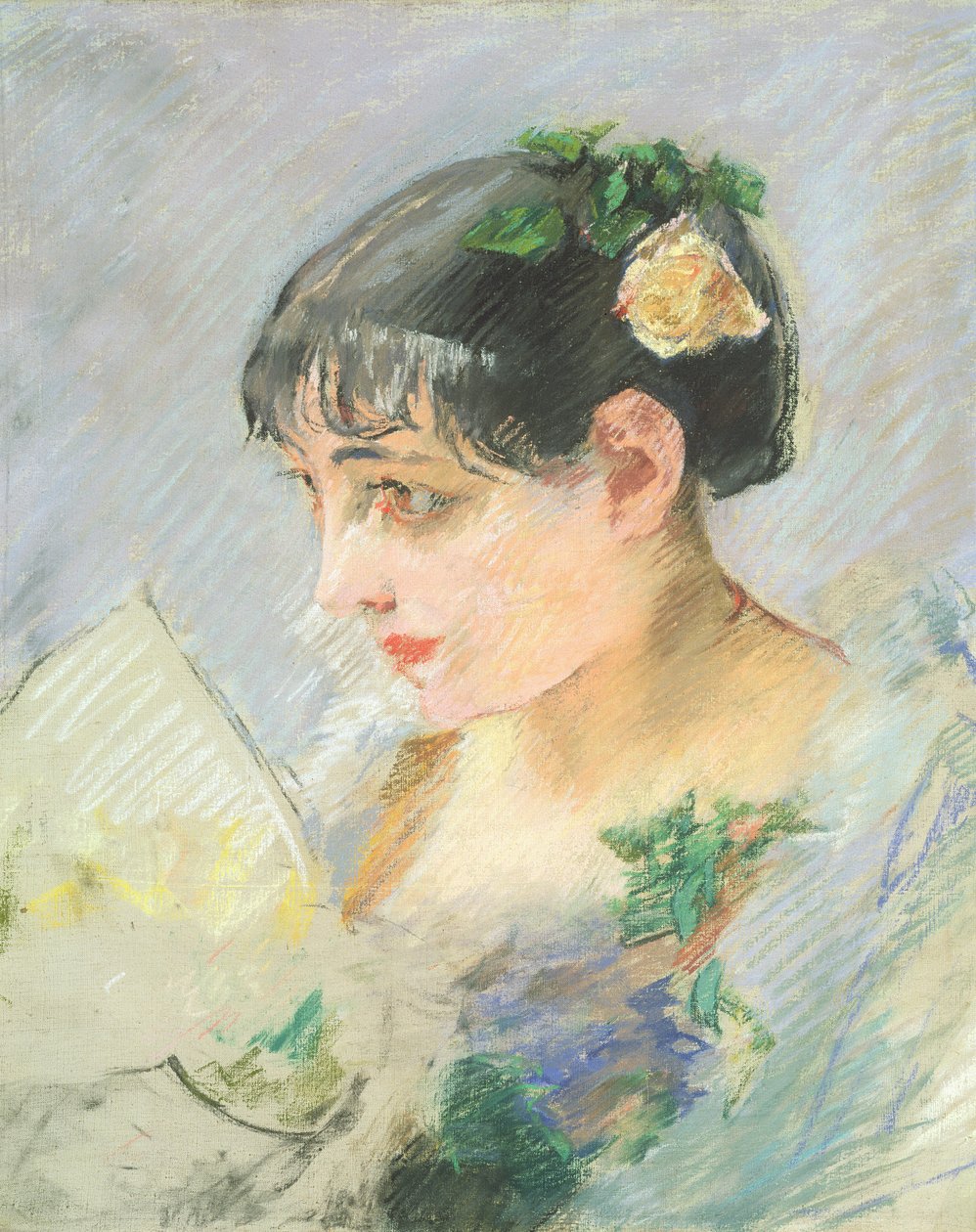Espanjalainen nainen (pastelli paperille) tekijältä Eva Gonzalès