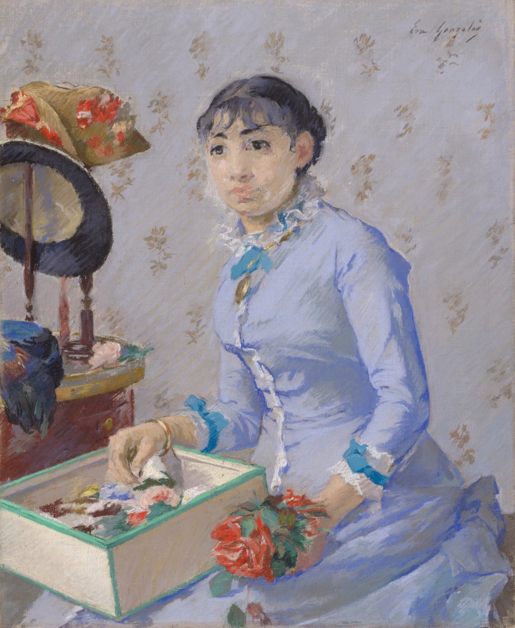 The Milliner, n. 1877 tekijältä Eva Gonzalès