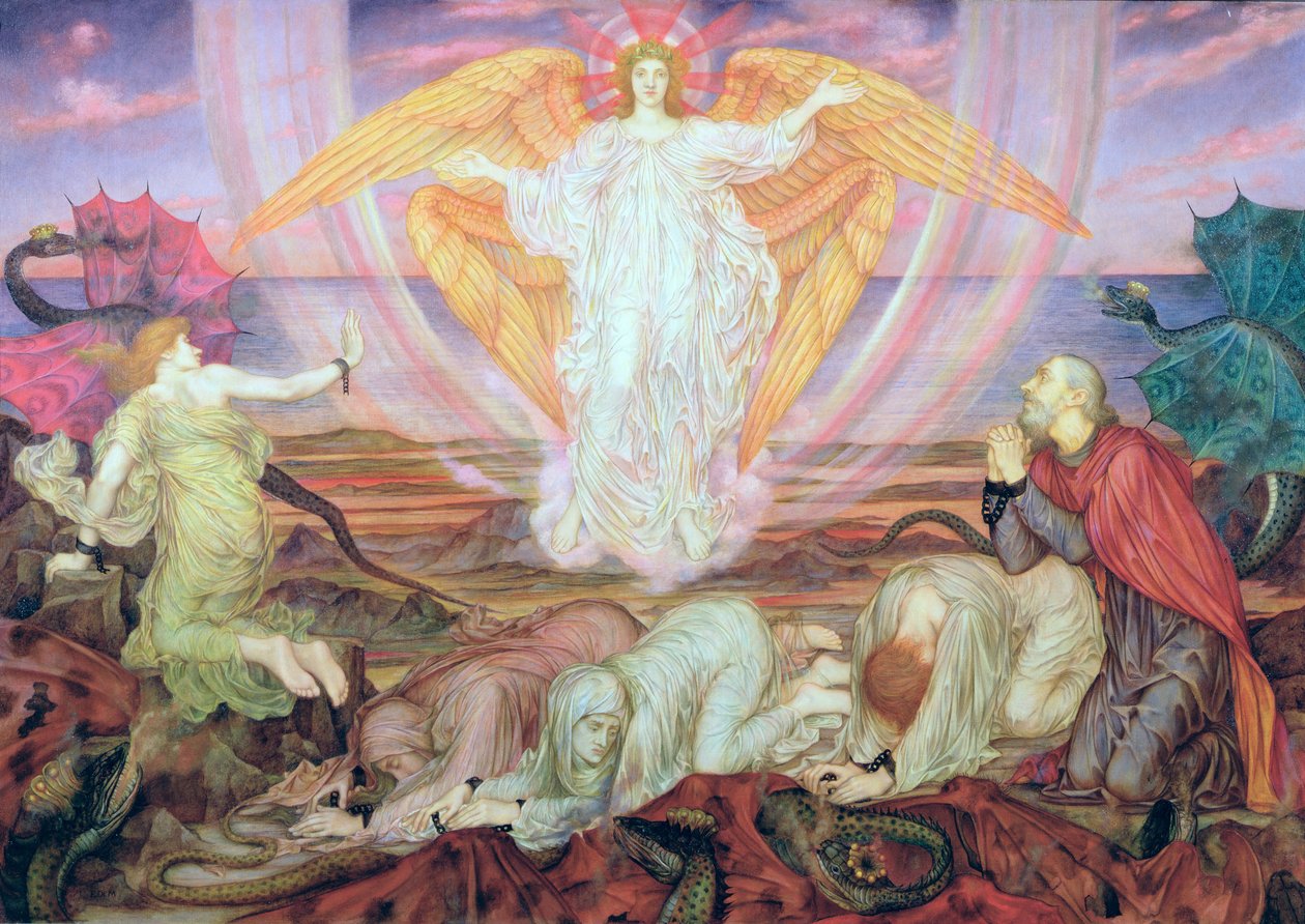 Lohikäärmeen kuolema, 1914 tekijältä Evelyn De Morgan