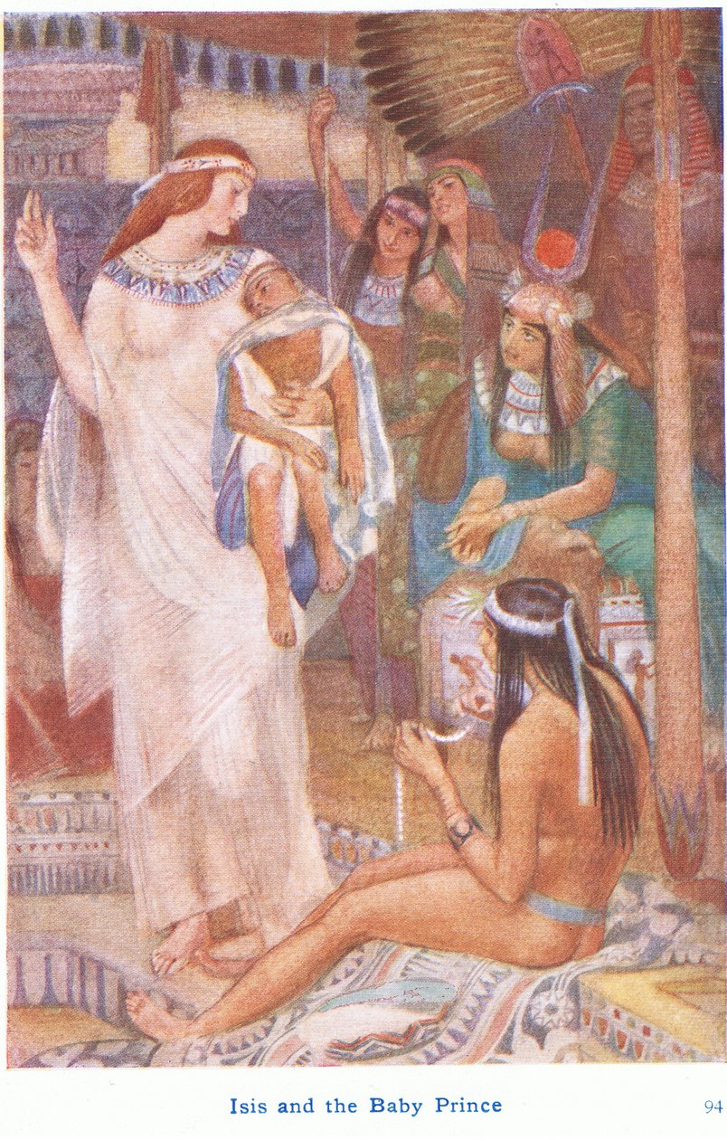 Isis ja prinssi-vauva (väri litho) tekijältä Evelyn Paul