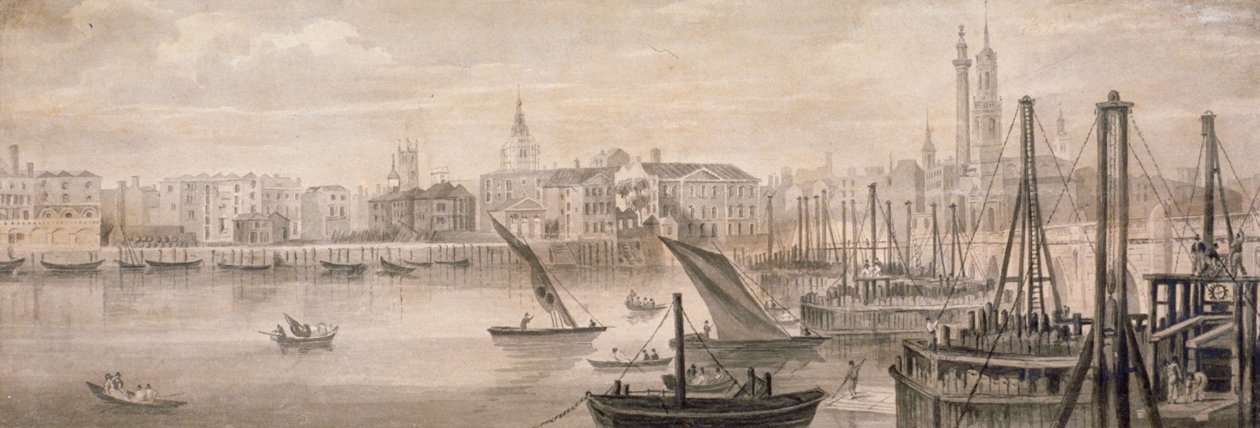Old London Bridge, 1826. tekijältä F Jackson