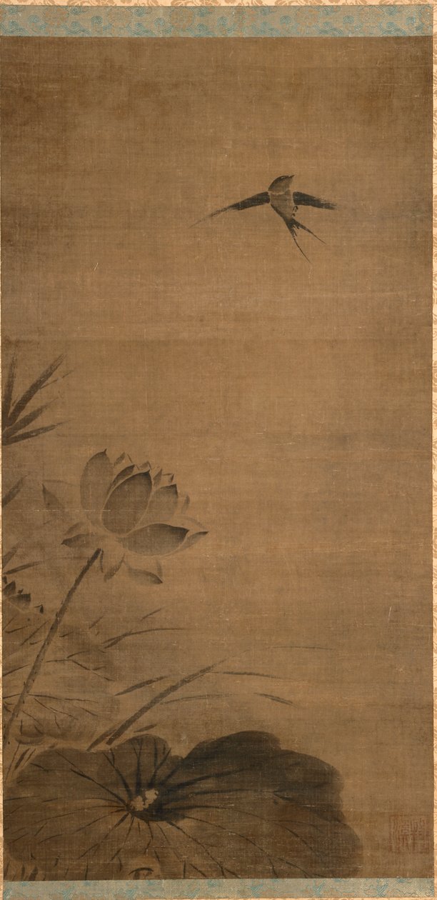 Swallow and Lotus, 1200-luvun puoliväli. tekijältä Fachang Muqi