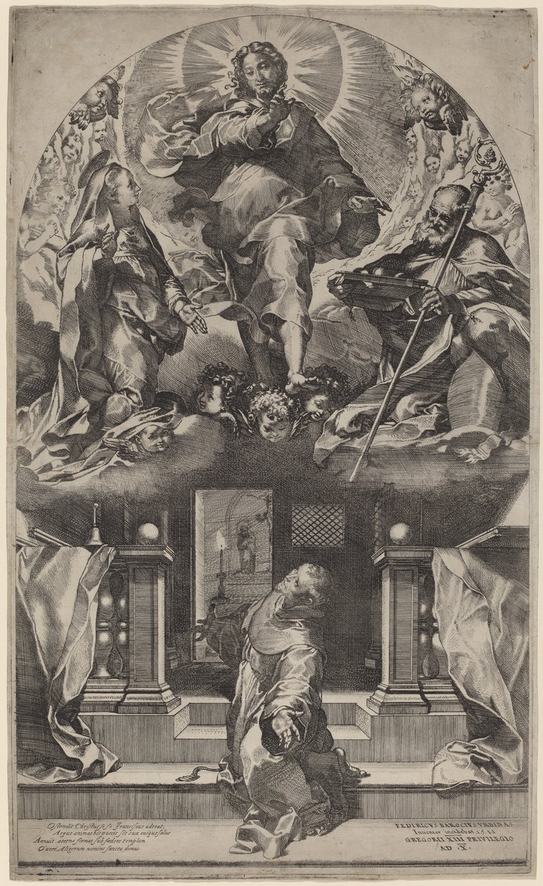 Pyhän Franciscuksen näky, 1581. tekijältä Federico Barocci