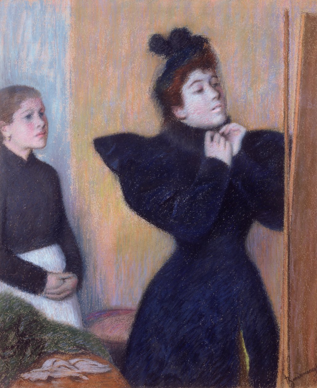 Preparing to Out, 1894 (pastelli) tekijältä Federigo Zandomeneghi
