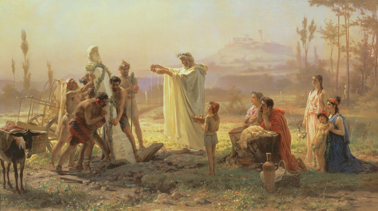 Hermeksen pyhitys, 1874 tekijältä Fedor Andreevich Bronnikov