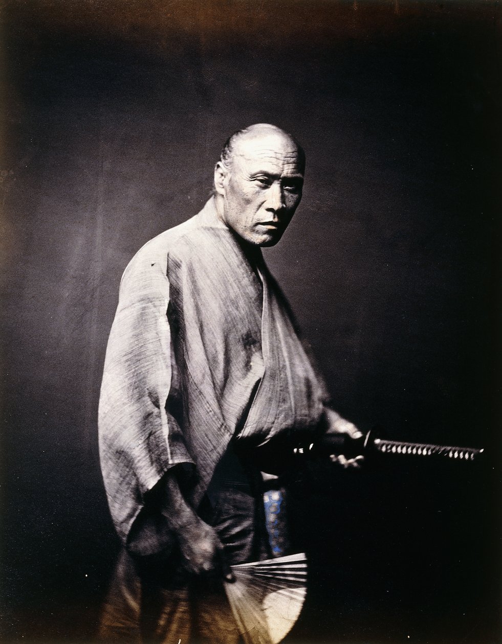 Japanilainen samurai, n. 1864-1866 tekijältä Felice Beato