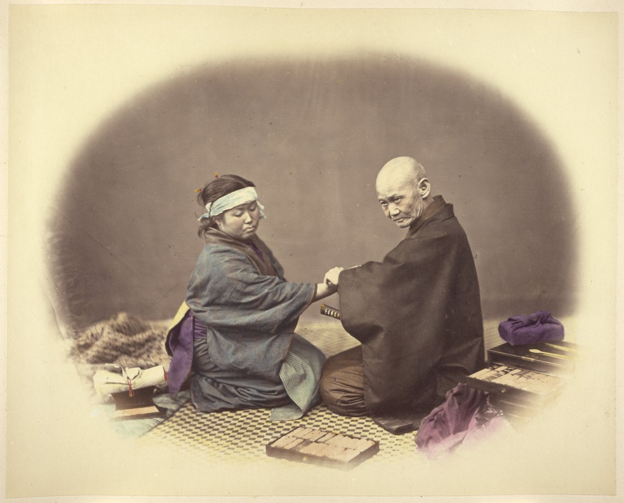 Japanilainen lääkäri ja potilas tekijältä Felice Beato