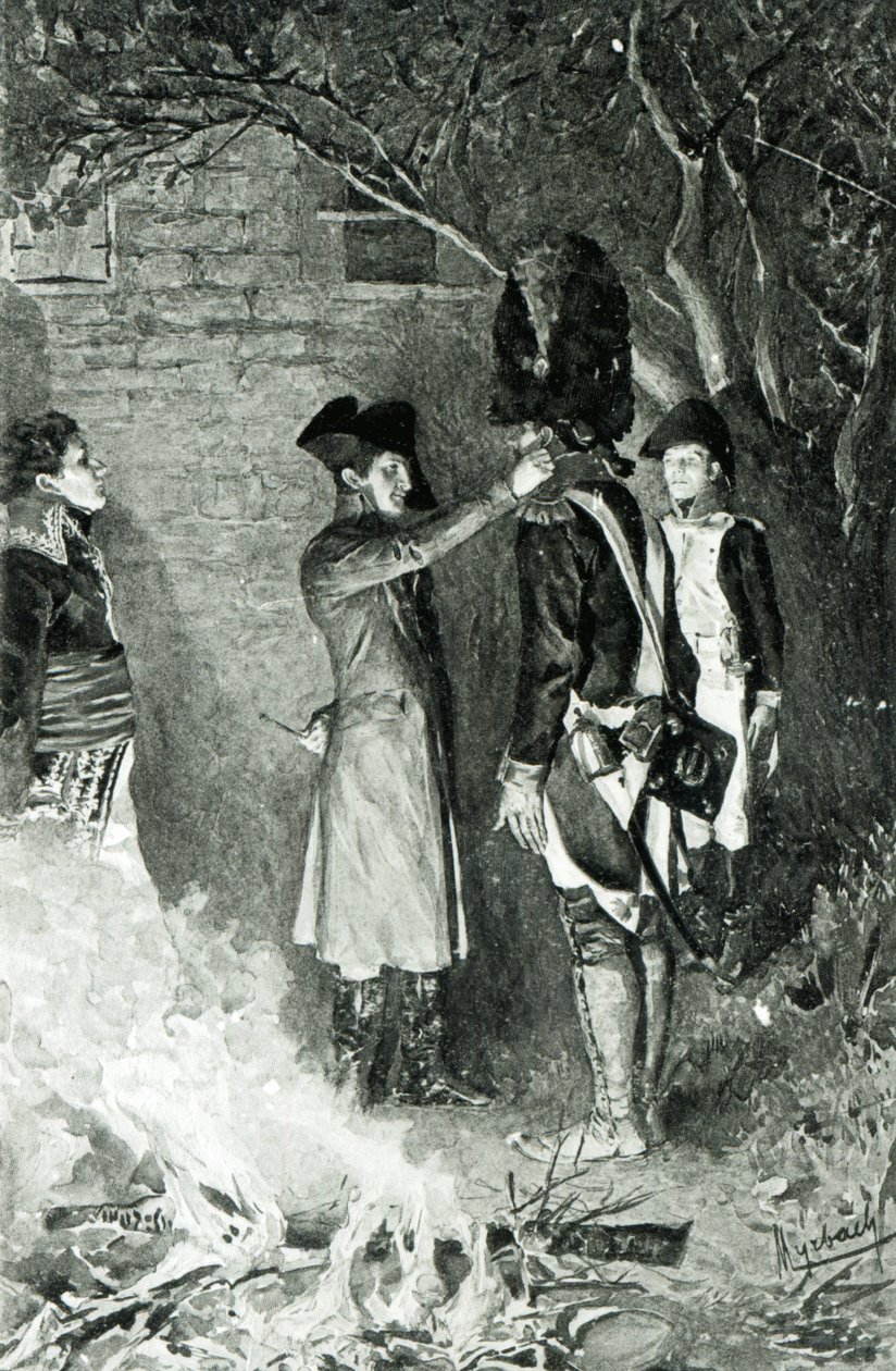 Napoleon ja Coignet (syväpaino) tekijältä Felicien baron de Myrbach Rheinfeld