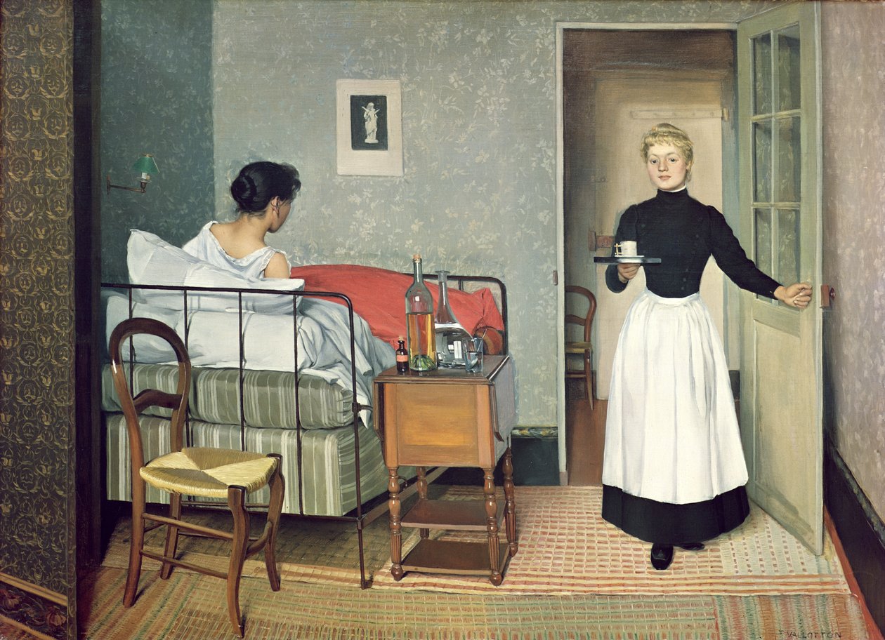 Sairas lapsi (Helene Chatenay) 1892 tekijältä Felix Edouard Vallotton