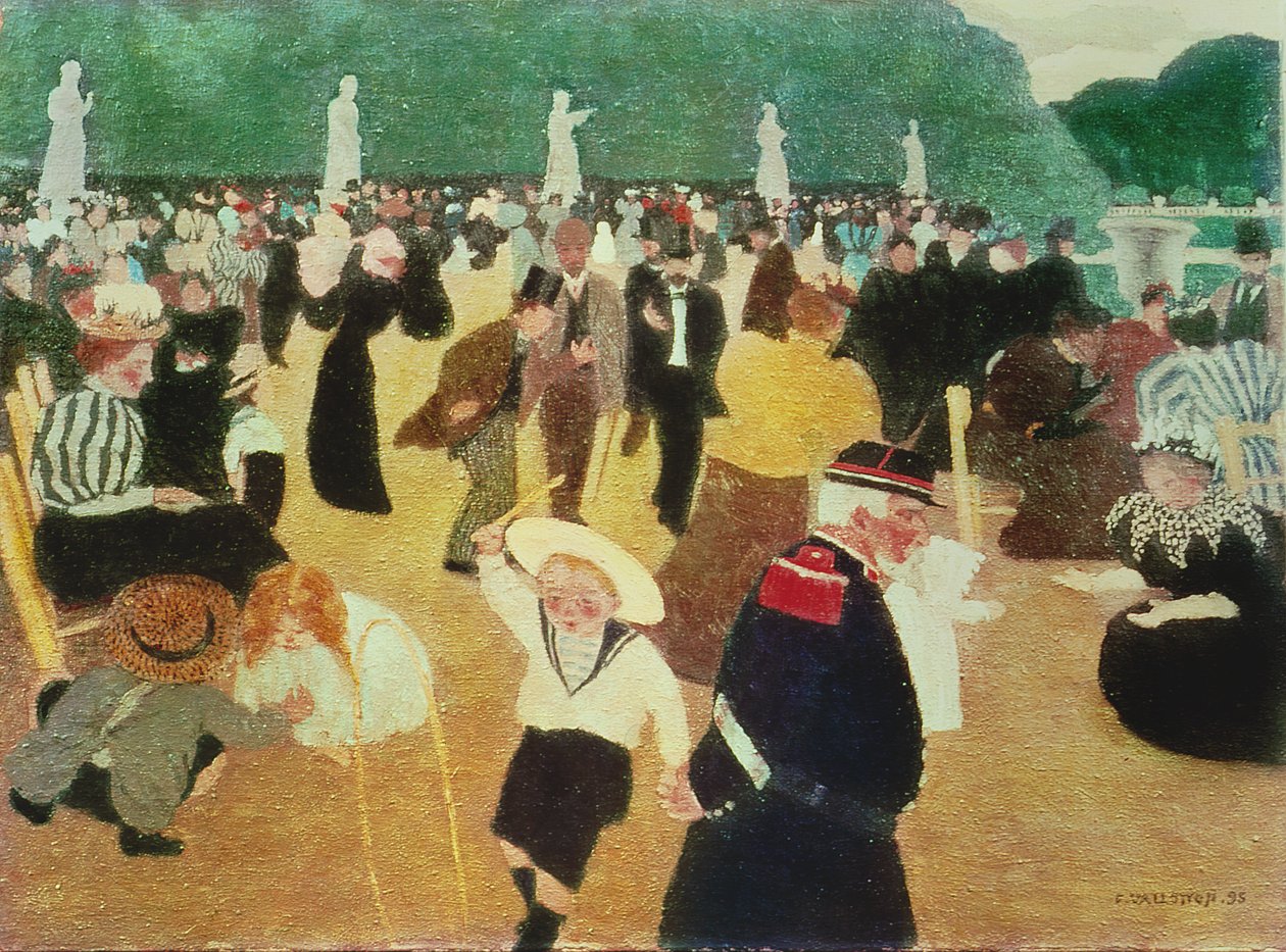 Luxemburgin puutarha, 1895 tekijältä Felix Edouard Vallotton