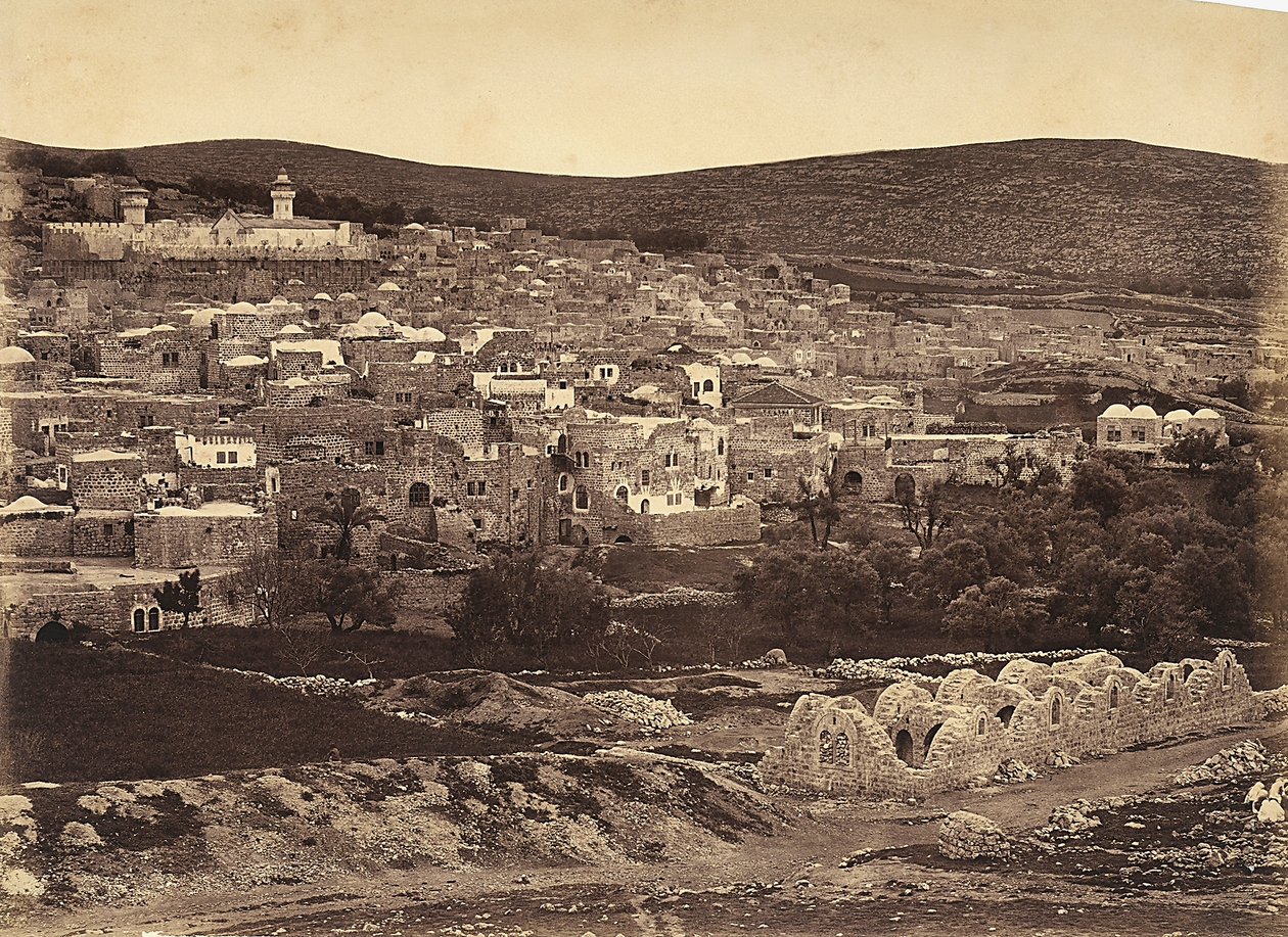 Panoraamanäkymä Nasarettiin, Israeliin tekijältä Félix Bonfils
