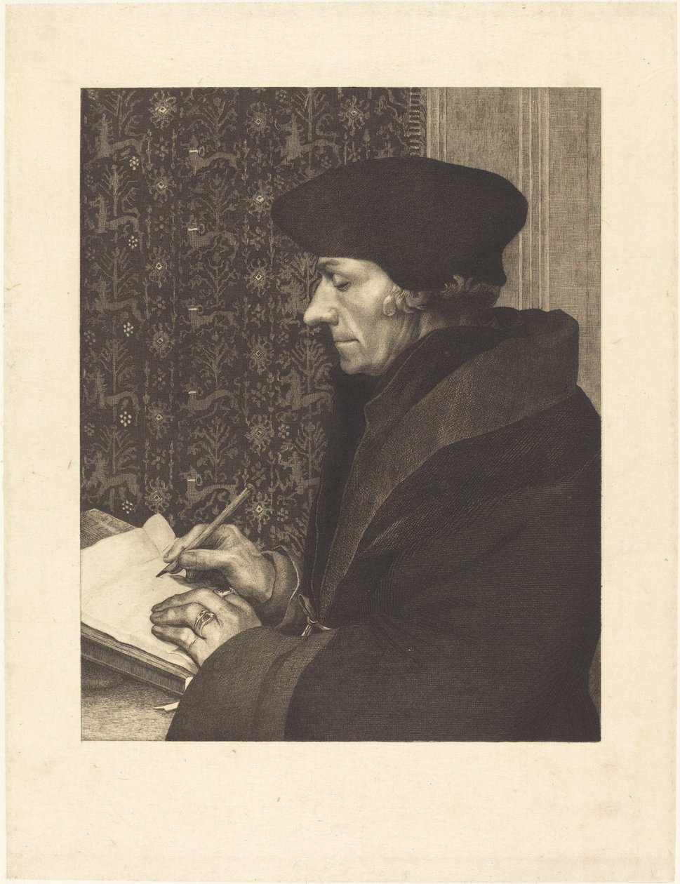 Erasmus, 1863. tekijältä Felix Bracquemond