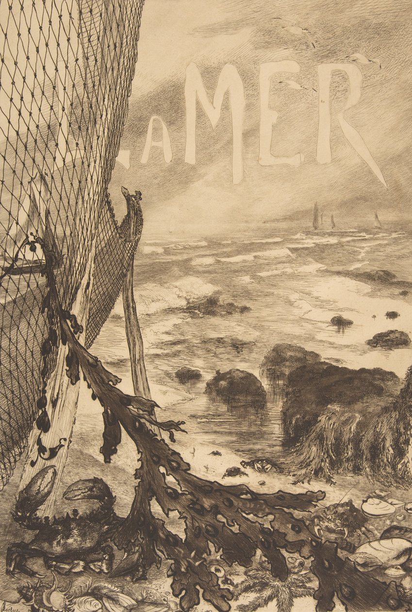 Meri, 1850-1914. tekijältä Felix Bracquemond