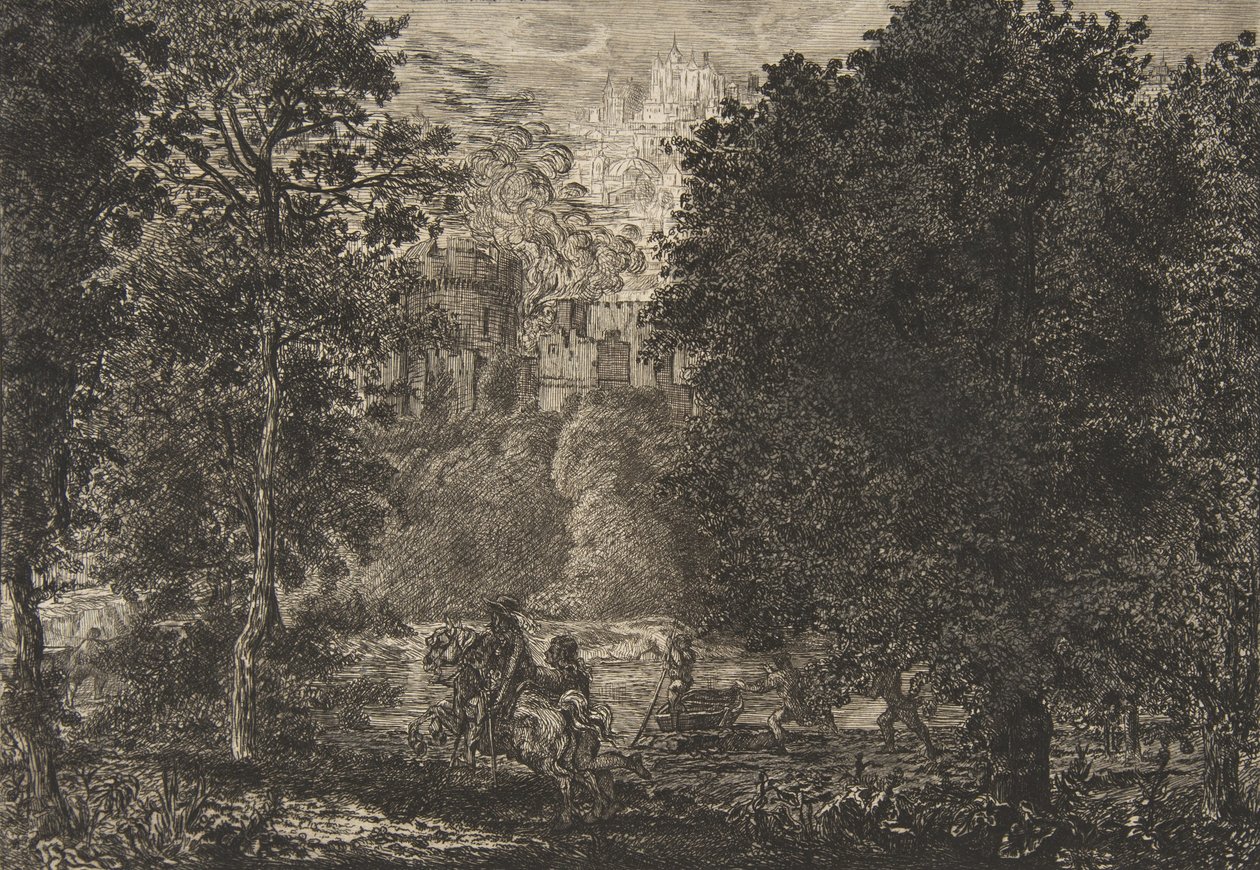 Liekki on lähellä tulta, noin 1853-5. tekijältä Felix Bracquemond