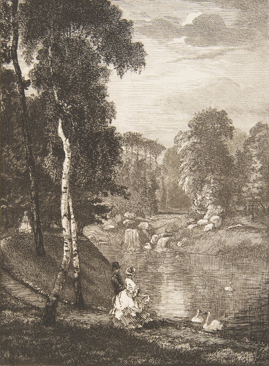 Bois de Boulogne, 1857. tekijältä Felix Bracquemond