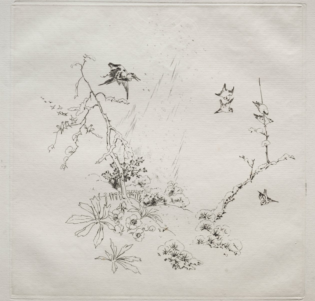 Pariisin palvelu (Haviland-palvelu): Snow (nro 6) tekijältä Felix Bracquemond