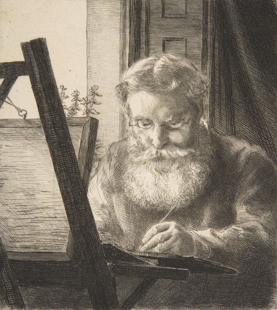 Edwin Edwardsin muotokuva, 1872. tekijältä Felix Bracquemond