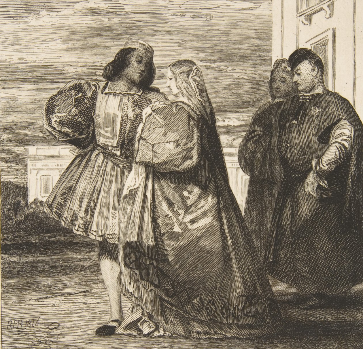 Venetian Promenade Venetian Promenade, 1863. tekijältä Felix Bracquemond