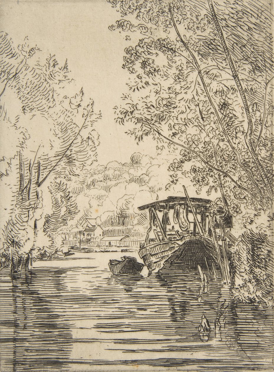 Dyerin vene Bas-Meudon, n. 1868. tekijältä Felix Bracquemond