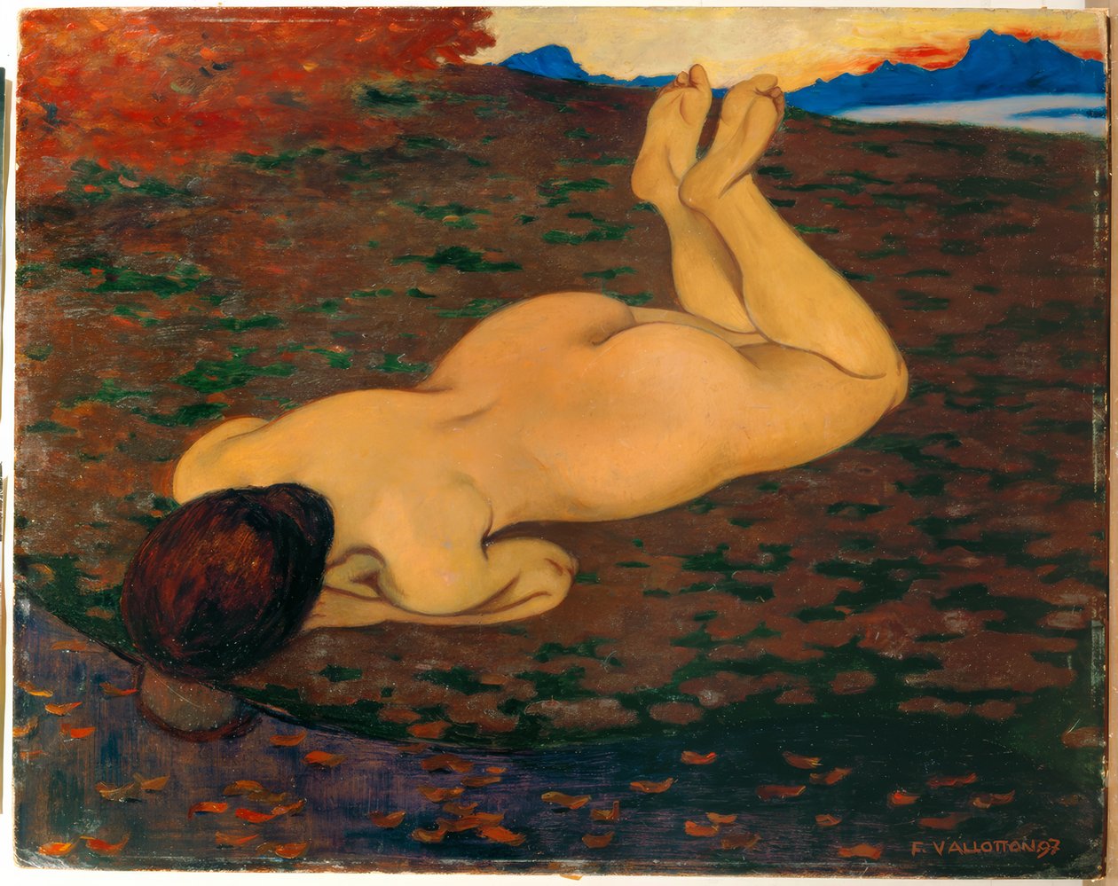 Baigneuse ou la Source tekijältä Felix Edouard Vallotton