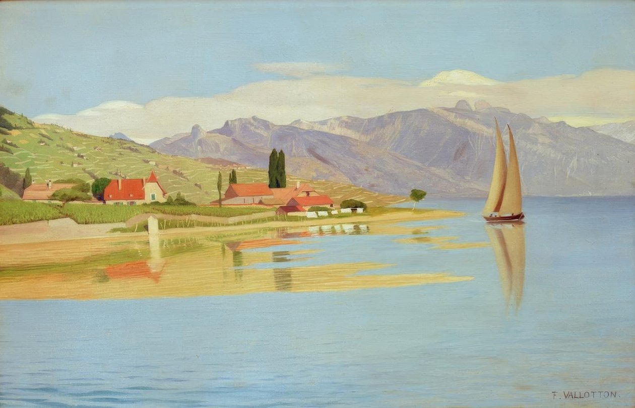 Le port de Pully tekijältä Felix Edouard Vallotton