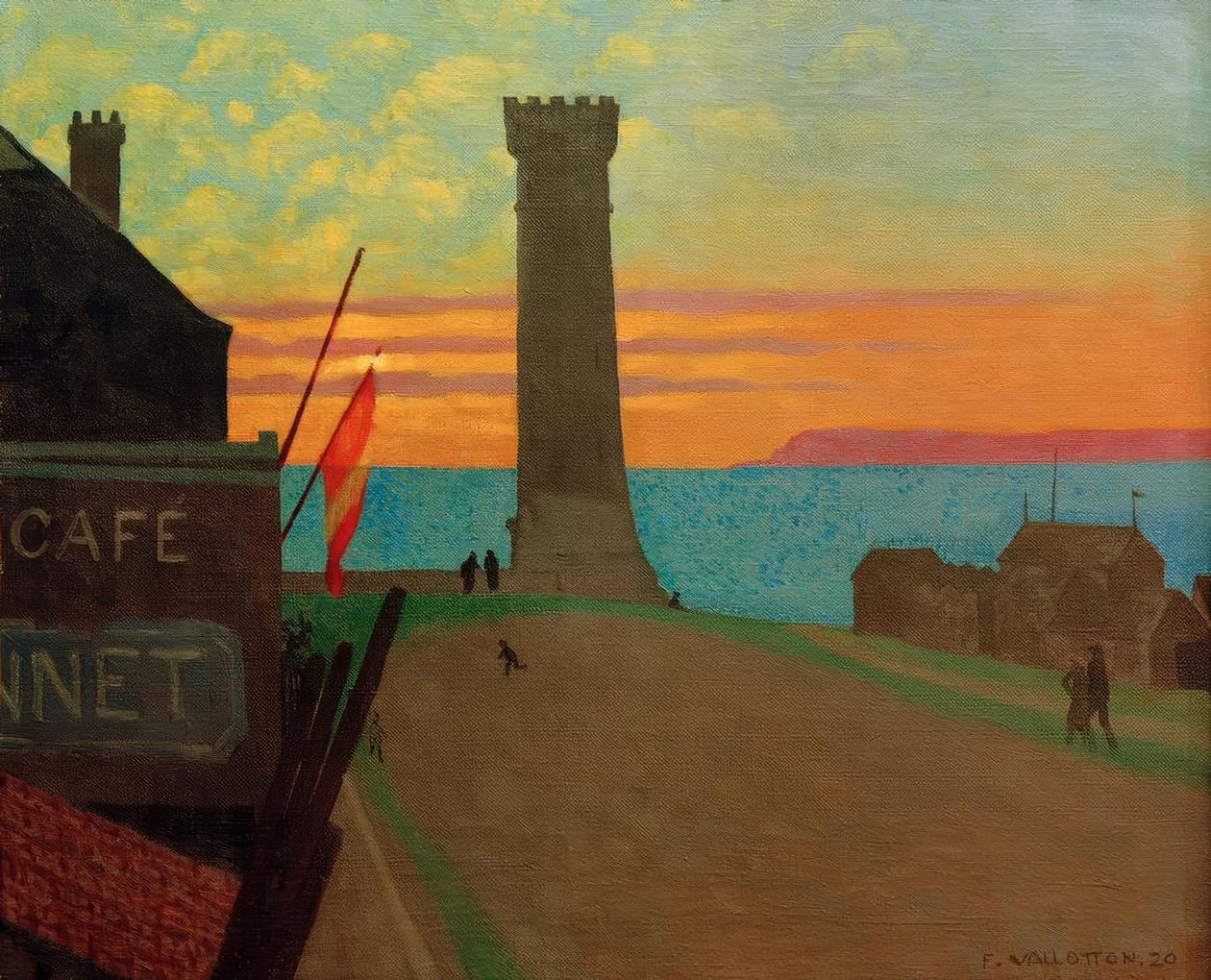 Le vieux phare à Honfleur tekijältä Felix Edouard Vallotton