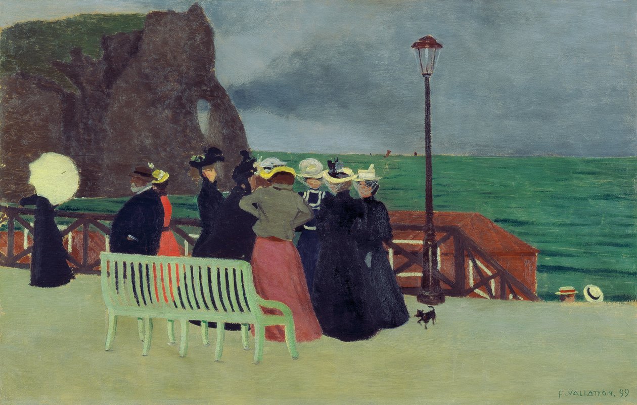 Lankut Etretatissa, 1899. tekijältä Felix Edouard Vallotton