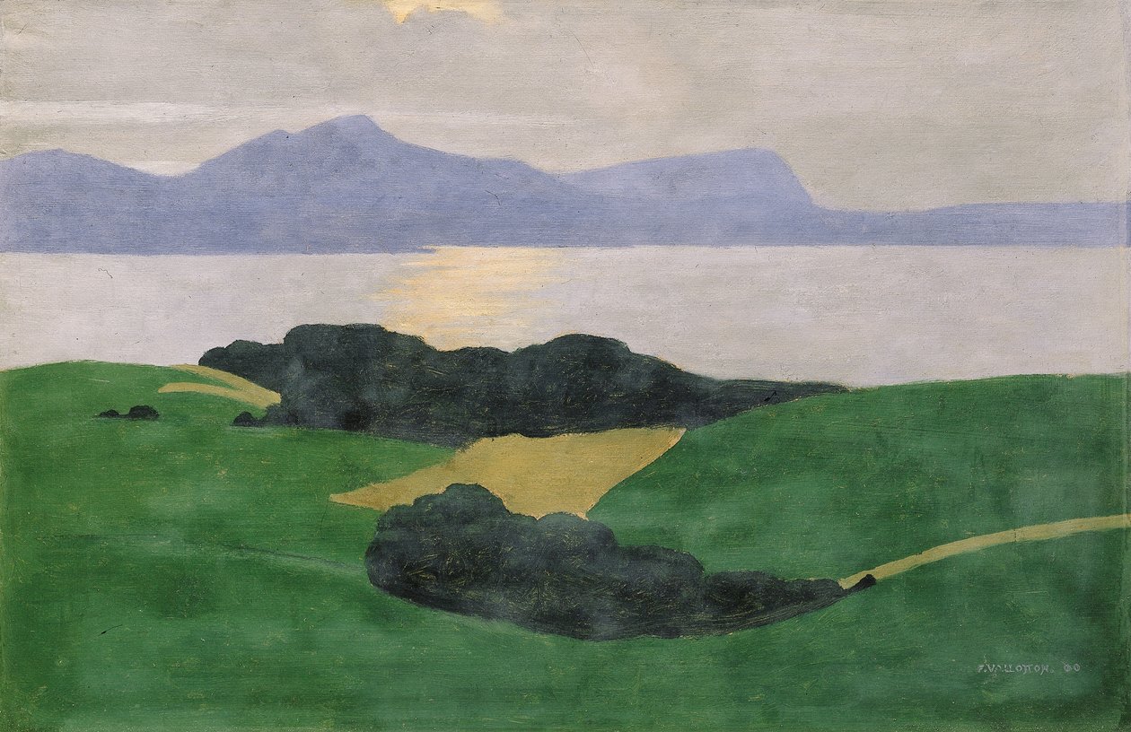 Saleve ja järvi, 1900 tekijältä Felix Edouard Vallotton