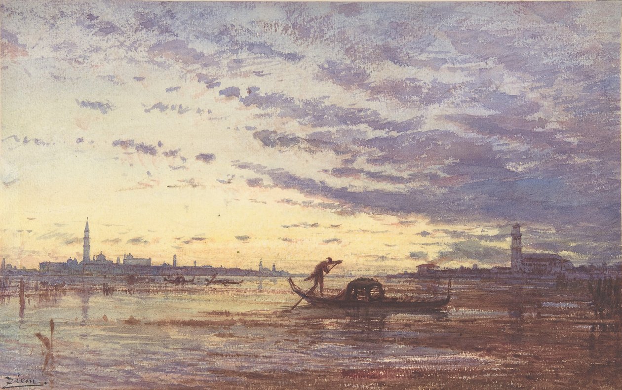 Venetsia, n.d. tekijältä Felix Francois Georges Philibert Ziem