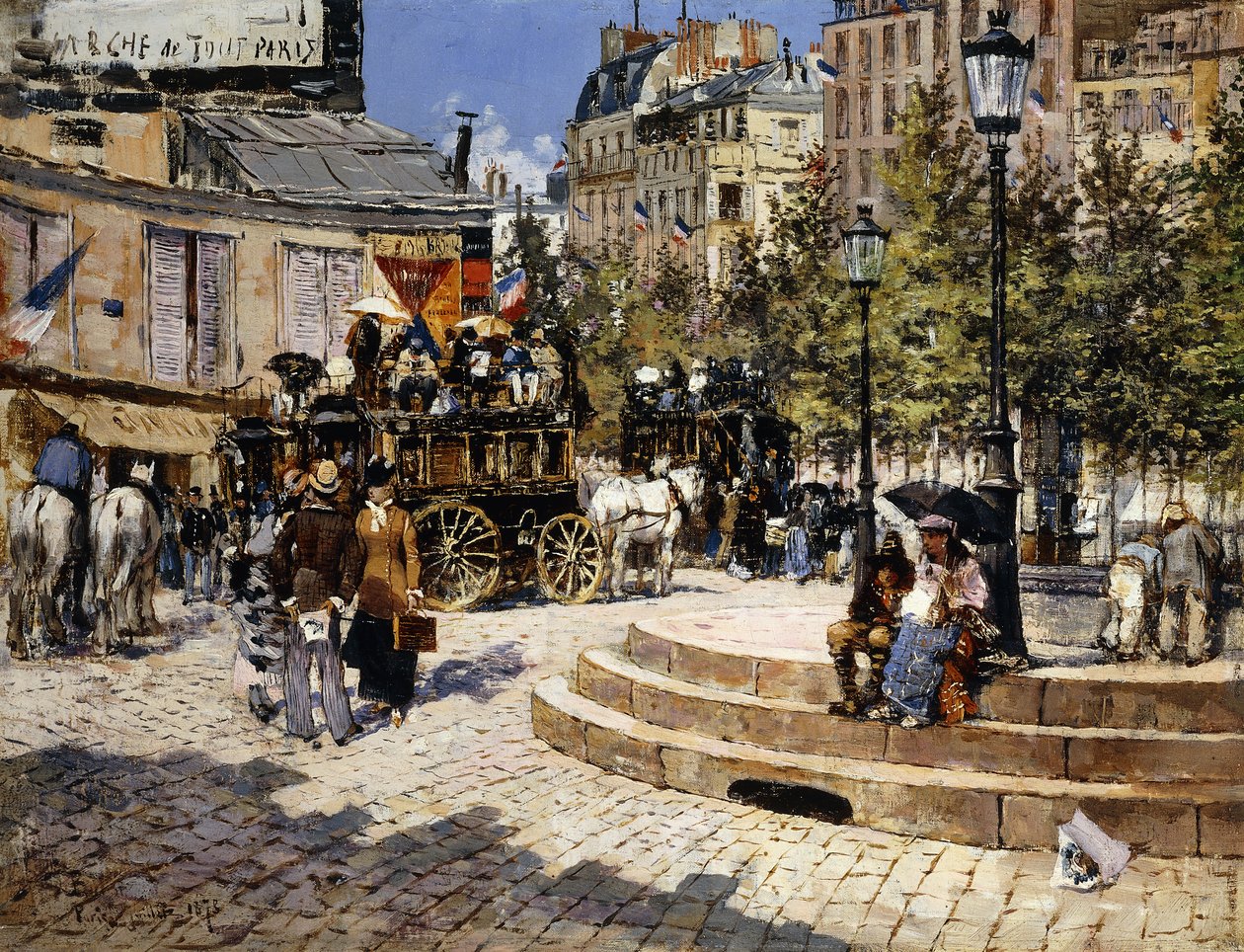 Vilkas Pariisin aukio, 1878 tekijältä Felix Hilaire Buhot