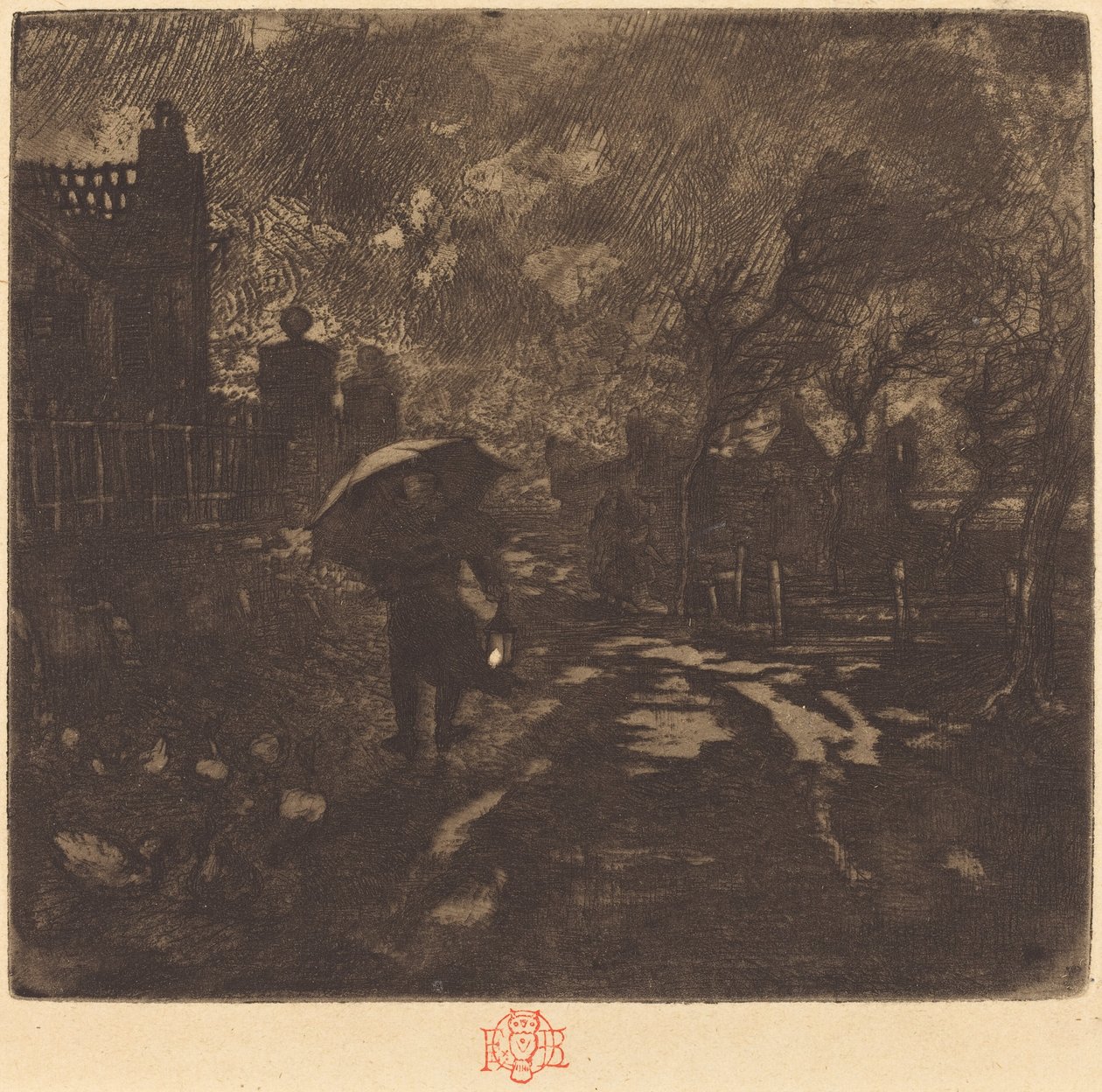 Angelus, c. 1876. tekijältä Felix Hilaire Buhot