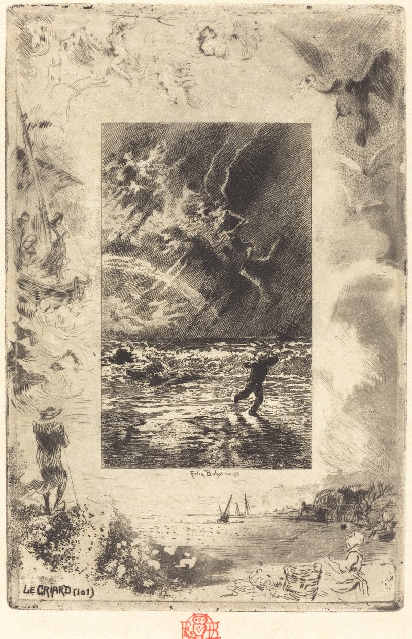 Le Criard The Shrieker, 18791880. tekijältä Felix Hilaire Buhot